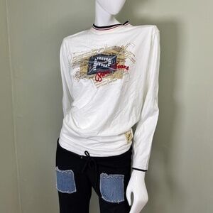 Y2K Paco Jeans Graphic Long Sleeve – Size M  Vintage early 2000s Paco Jeans whit